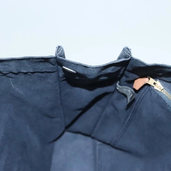 HERMES Fourre Tout MM Hand Bag Canvas Navy Auth ti3265 - Picture 6 of 16